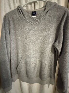 GAP Women’s Light Gray V-Neck Hoodie Sweater